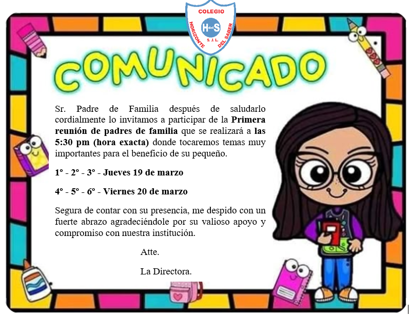 Primera Reunión de Padres